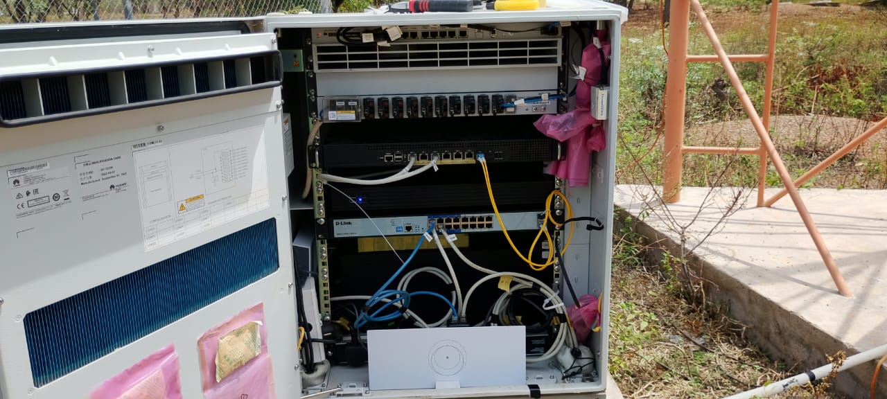 Network equipment inside the outdoor cabinet