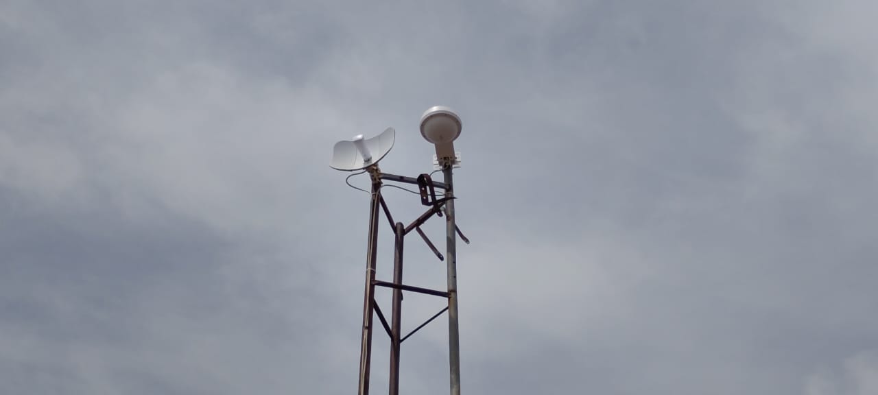 Relay point tower in Bruben township