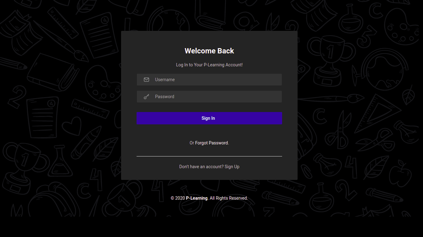 eLearning platform login