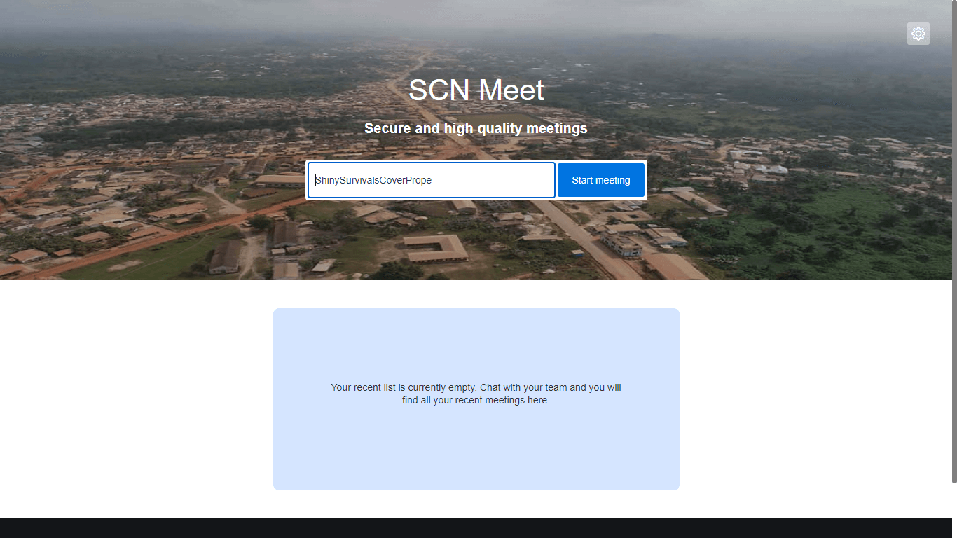 SCN Meet Jitsi video-conferencing page