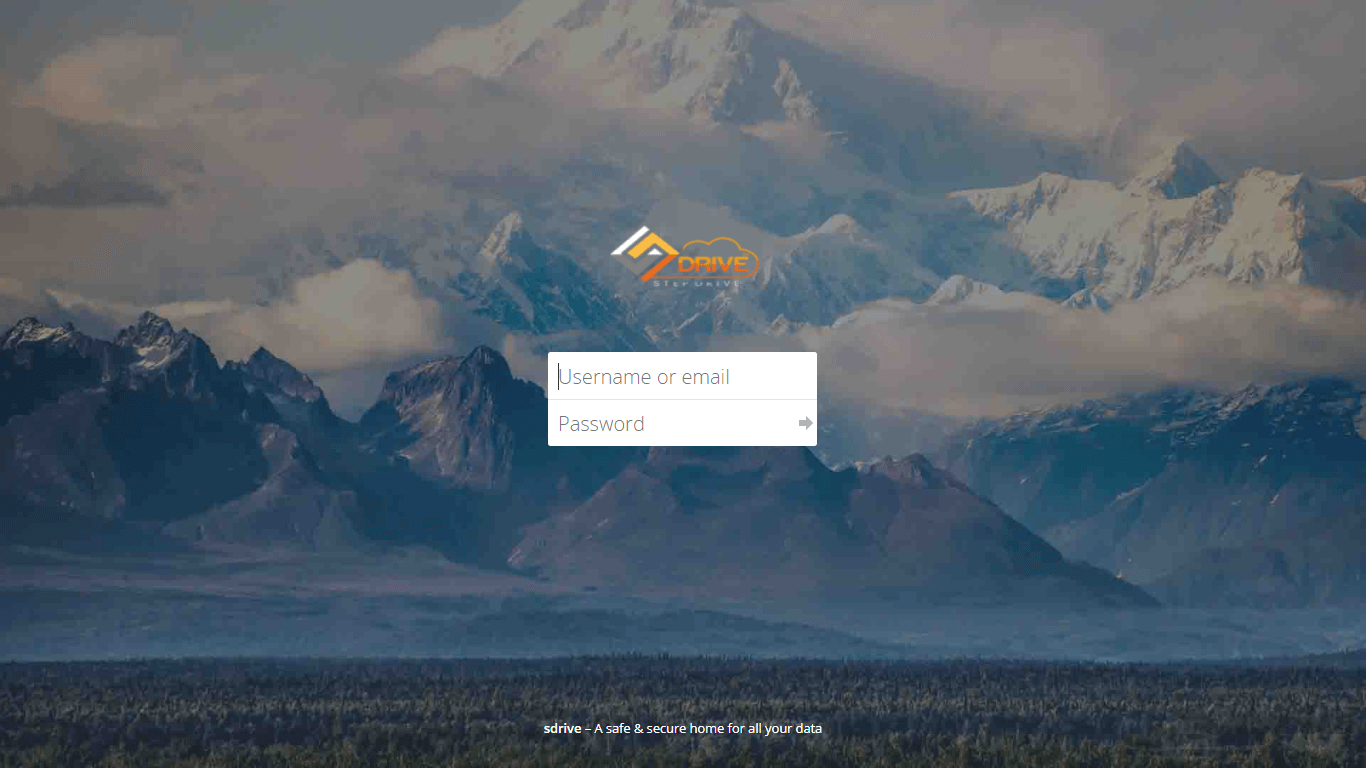 SDrive login page